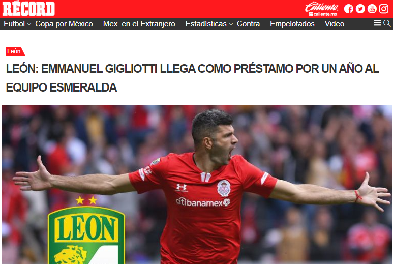 El Puma Gigliotti, a horas de convertirse en nuevo jugador del Club León