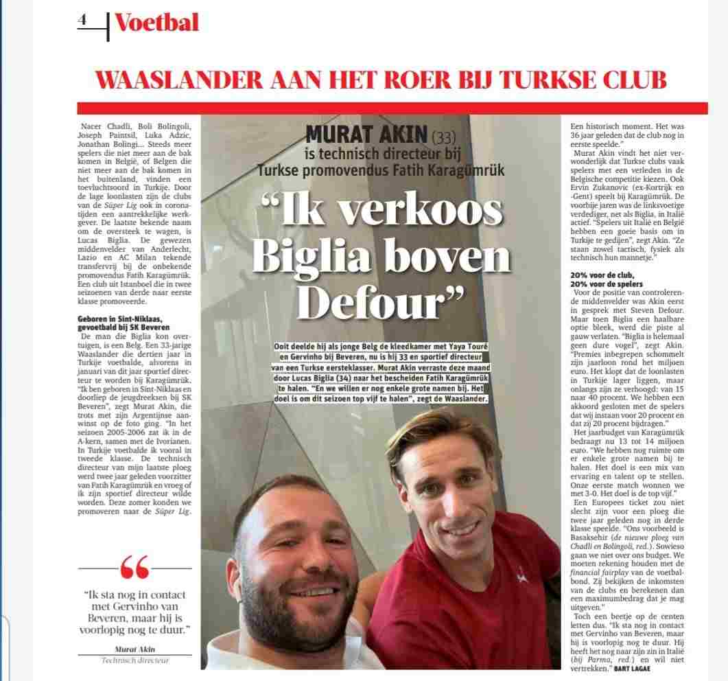 Lucas Biglia junto a Murat Akin
