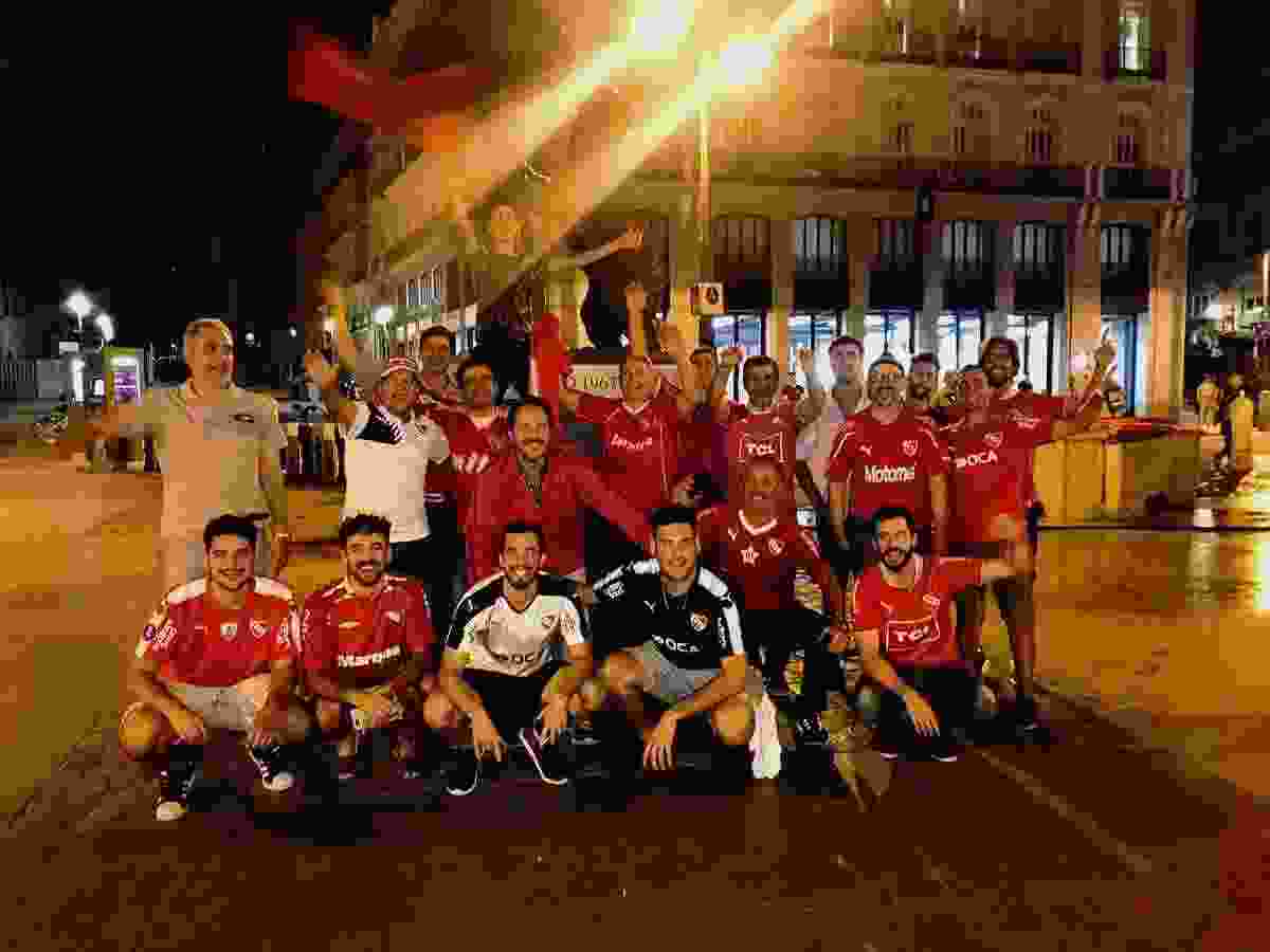 La peña de Independiente en Madrid