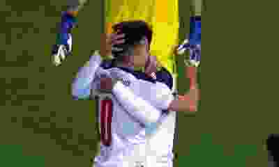 Brillante jugada de Velasco para el gol del Chino Romero