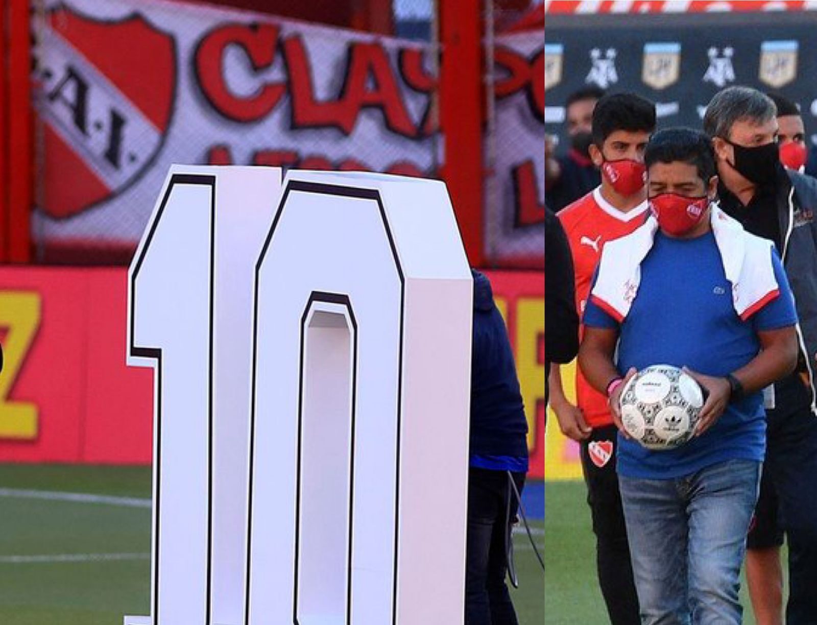 Emoción: la familia Maradona ya trabaja en Independiente