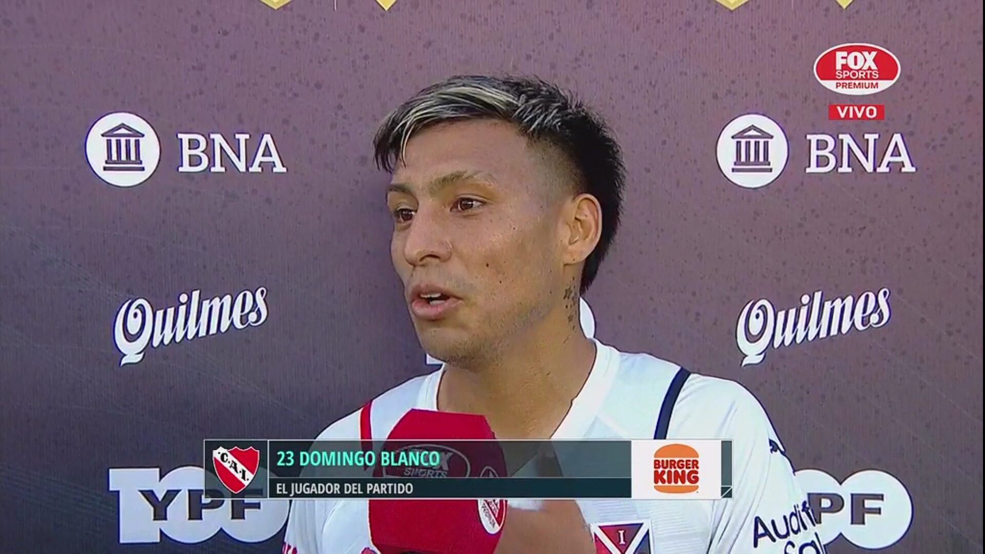 Domingo Blanco: "Estoy contento en Independiente"