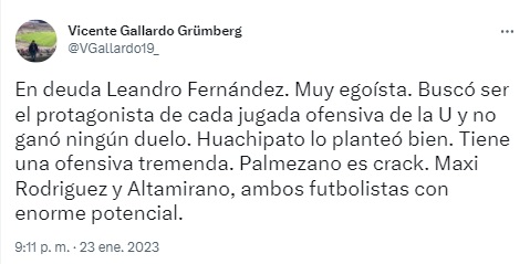 El mal momento de Leandro Fernández en Chile