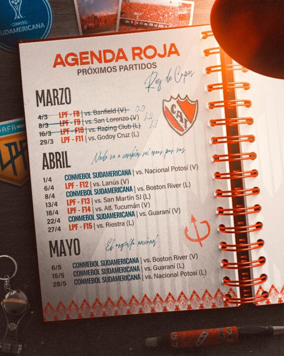 La agenda de Independiente es muy exigente.
