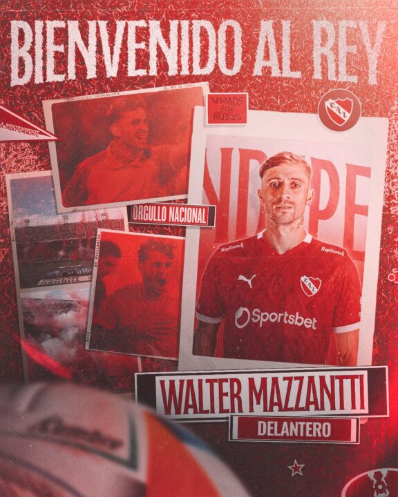 Walter Mazzantti ya es jugador de Independiente.